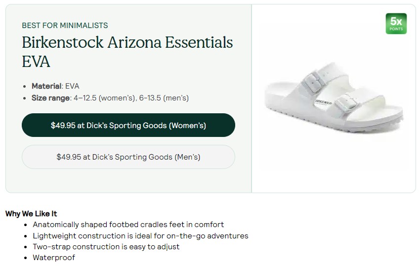 birkenstock arizona essentials EVA