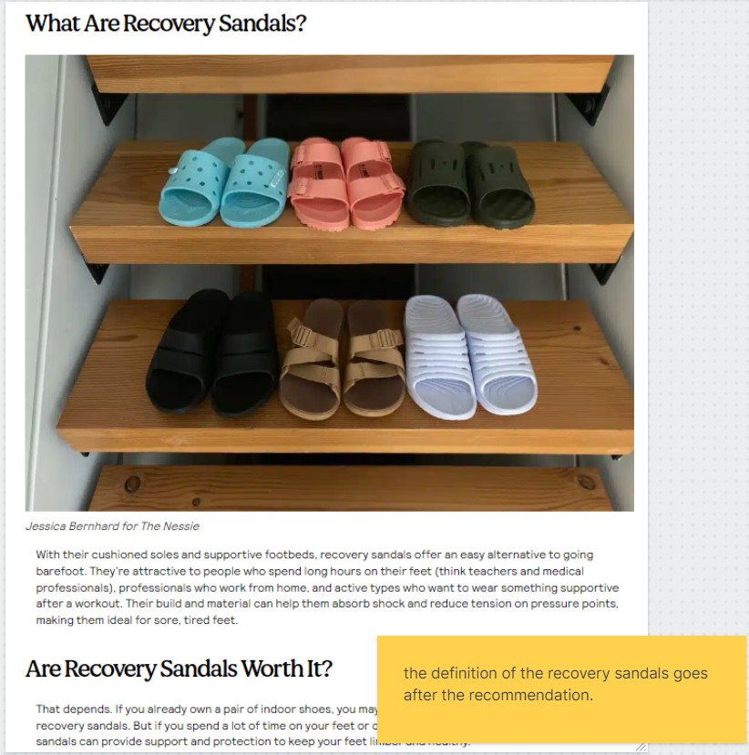 what are recovery sandals