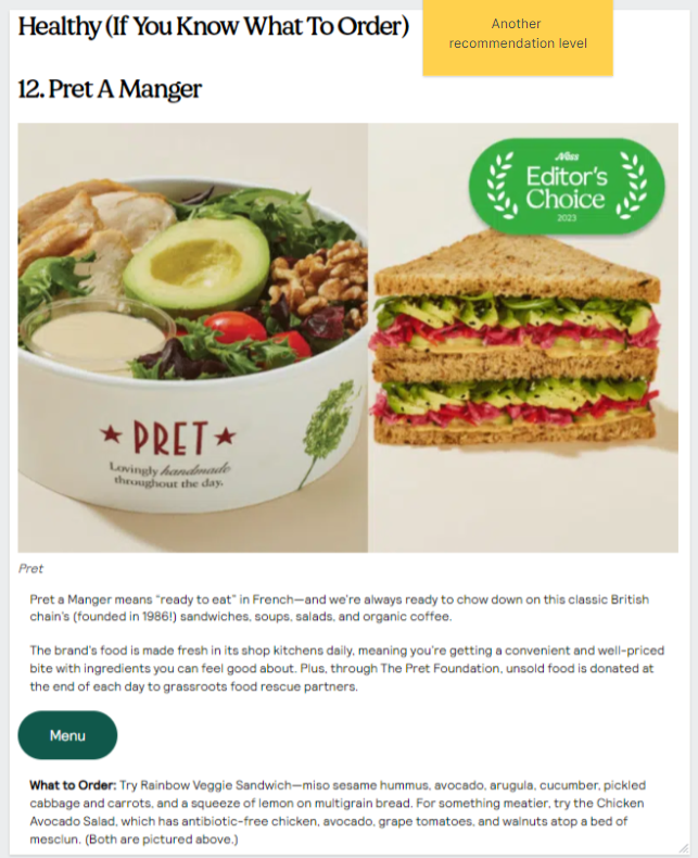healthy food recommendation by nesswell blog
