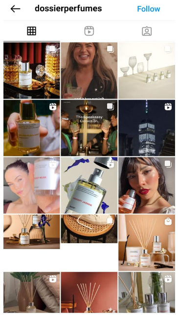 dossier perfume instagram feed